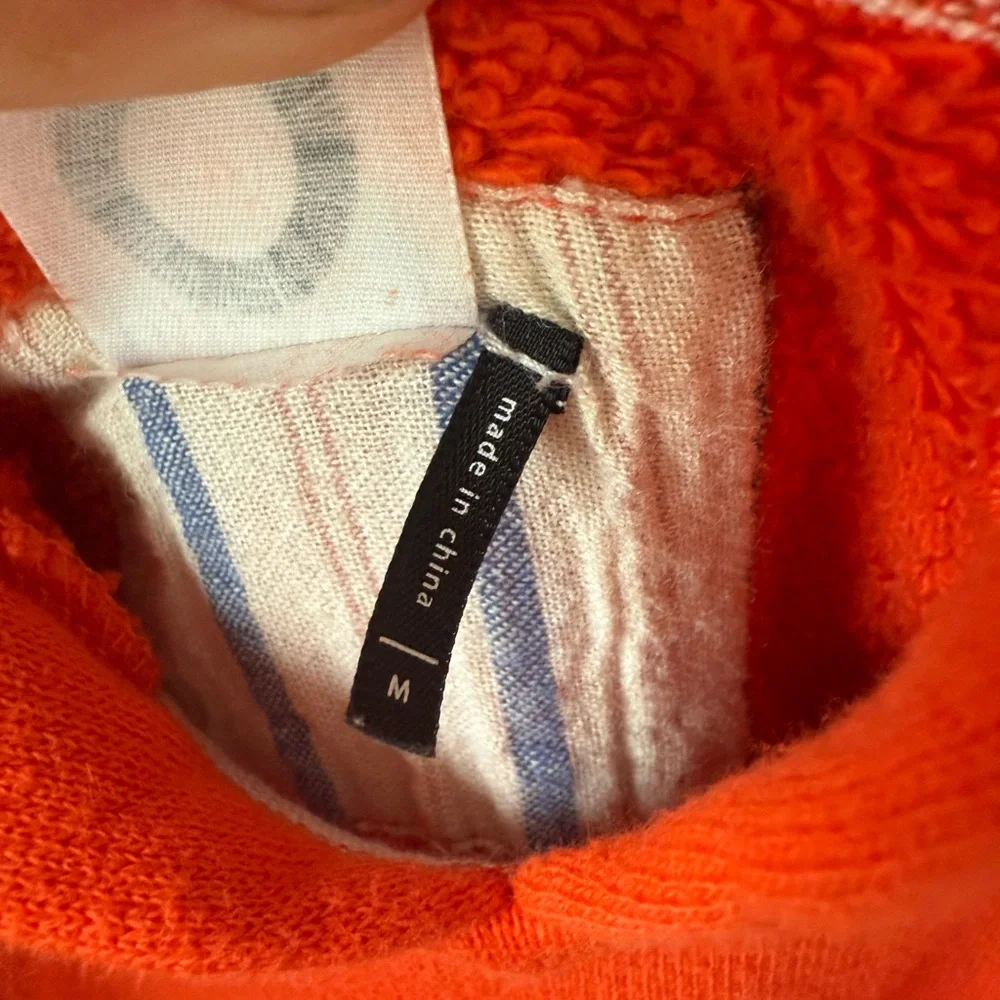 Anthropologie Akemi & Kin orange oversized short sleeve sweatshirt medium - Picture 4 of 5